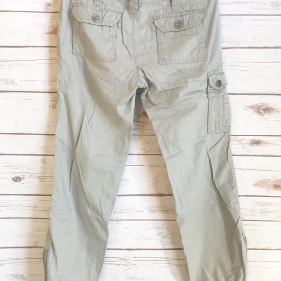 Anthropologie Hei Hei Gray Cropped Cargo Pants 2 - Picture 3 of 8